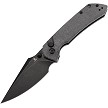 Tenable Fenrir Button Lock Pocket Knife Black Micarta - T1034F6 