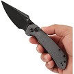 Tenable Fenrir Button Lock Pocket Knife Black Micarta - T1034F6 