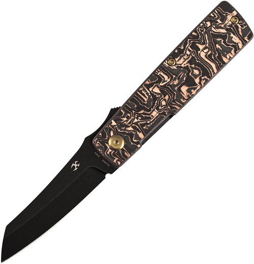Kansept Higonokami Linerlock Pocket Knife Copper Carbon Fiber - T2135A2 