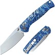 Defcon Artifact Axis Lock Pocket Knife Blue White - TD024BLWT 