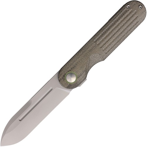 Terrain 365 Narwhal Framelock Pocket Knife OD Green Micarta - TER101404 