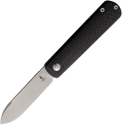 Terrain 365 Otter Slip Flip Pocket Knife Carbon Fiber - TER10709 
