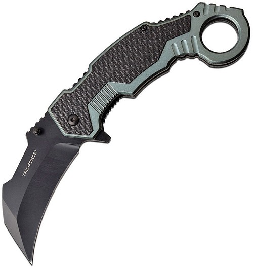 Tac Force Linerlock Pocket Knife Spring Assisted Gray - TF1001GY 