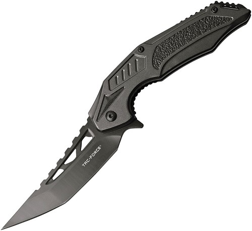 Tac Force Linerlock Pocket Knife Spring Assisted Gray - TF1003GY 