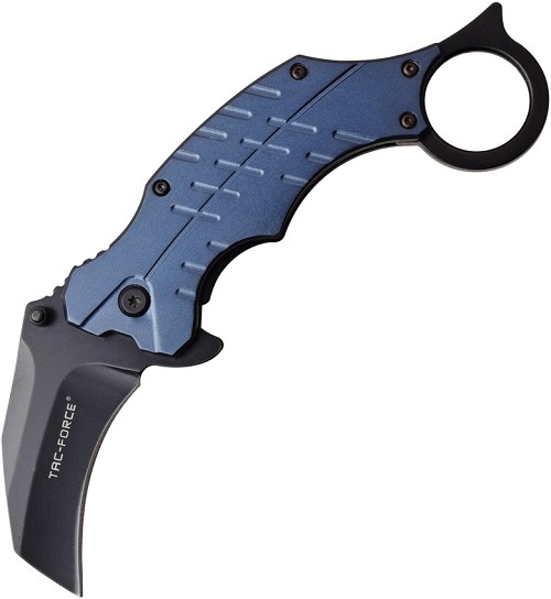 Tac Force Linerlock Pocket Knife Spring Assisted Blue - TF1020BL 