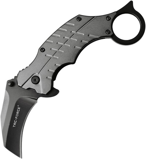 Tac Force Linerlock Pocket Knife Spring Assisted Gray - TF1020GY 
