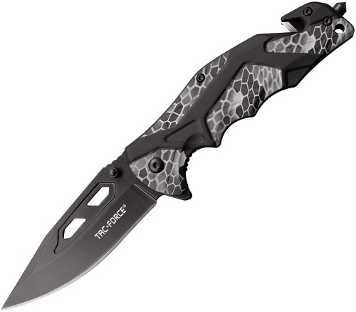 Tac Force Linerlock Pocket Knife Spring Assisted Gray - TF1021GY 