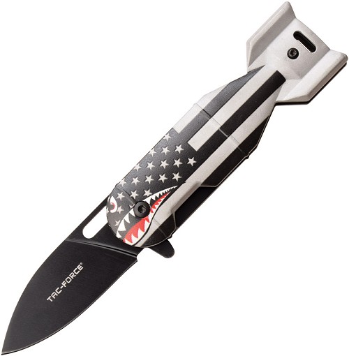 Tac Force Linerlock Pocket Knife Spring Assisted Flag - TF1039BFG 