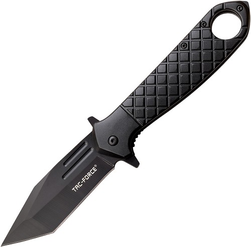Tac Force Linerlock Pocket Knife Spring Assisted Black - TF1042BK 
