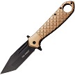 Tac Force Linerlock Pocket Knife Spring Assisted Tan - TF1042TN 