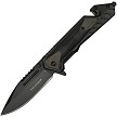 Tac Force Linerlock Pocket Knife Spring Assisted Black - TF1045BK 