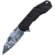 Tac Force Linerlock Pocket Knife Digital Camo Spring Assisted Black - TF1049BK 