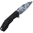 TF1049BK Tac Force Linerlock Pocket Knife Digital Camo Spring Assisted Black 