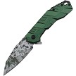 Tac Force Linerlock Pocket Knife Digital Camo Spring Assisted Green - TF1049GN 