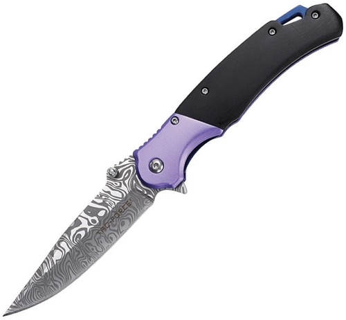 Tac Force Linerlock Pocket Knife Spring Assisted Opening Purple - TF2009BL 