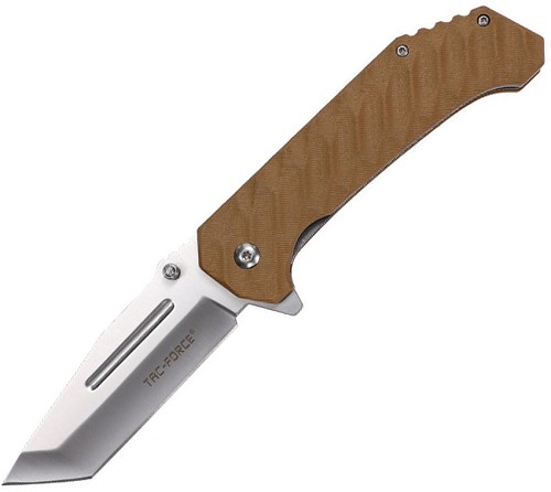Tac Force Linerlock Pocket Knife Spring Assisted Opening Brown - TF2012BN 
