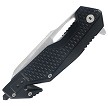 TF2015BK Tac Force Rescue Linerlock Pocket Knife A/O Black 