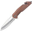 Tac Force Rescue Linerlock Pocket Knife A/O Brown - TF2015BN 