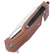 TF2015BN Tac Force Rescue Linerlock Pocket Knife A/O Brown 