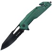 Tac Force Rescue Linerlock Pocket Knife A/O Green - TF2015GN 