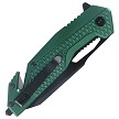 TF2015GN Tac Force Rescue Linerlock Pocket Knife A/O Green 