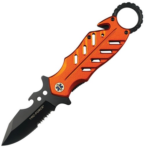 Tac Force Rescue Folder Spring Assisted Opening Linerlock Pocket Knife - TF2027EMT 