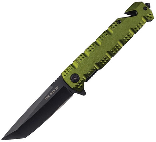 Tac Force Rescue Folder Spring Assisted Opening Linerlock Pocket Knife - TF2028GN 
