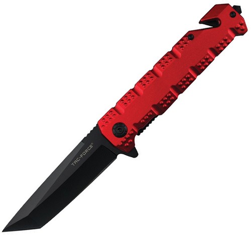 Tac Force Rescue Folder Spring Assisted Opening Linerlock Pocket Knife - TF2028RD 