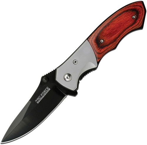 Tac Force Gentleman's Linerlock Pocket Knife Pakka Wood - TF468 