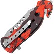TF498RC Tac Force Rescue Linerlock Pocket Knife Spring Assisted Red 