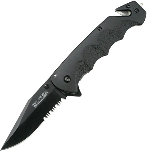 Tac Force Linerlock Pocket Knife Black A/O - TF499BD 