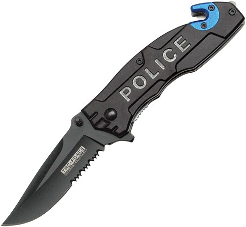 Tac Force Police Linerlock Pocket Knife Spring Assisted - TF525PD 