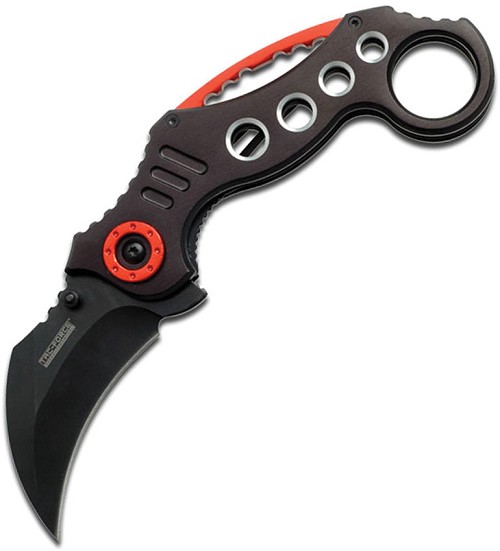 Tac Force Karambit Linerlock Pocket Knife Black Spring Assisted - TF578BK 