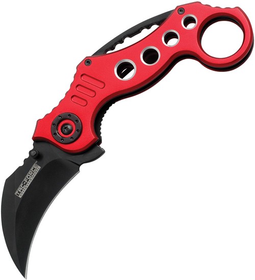 Tac Force Karambit Linerlock Pocket Knife Red Spring Assisted - TF578RD 