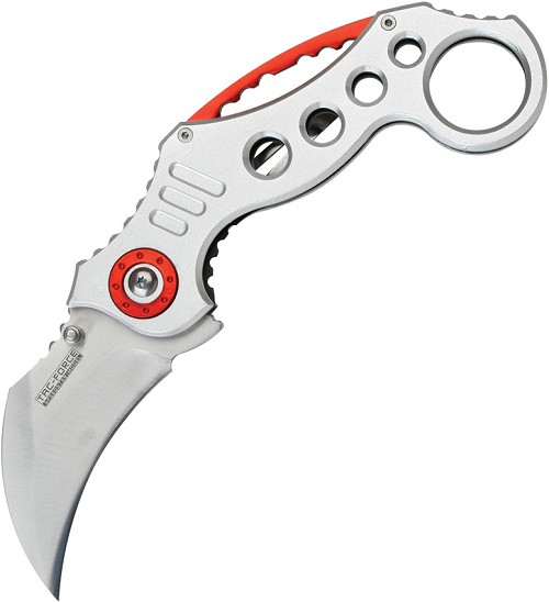 Tac Force Karambit Linerlock Pocket Knife Silver A/O - TF578S 
