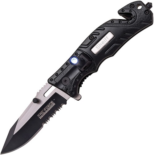Tac Force Sheriff Rescue Linerlock Pocket Knife A/O - TF835SH 