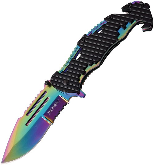 Tac Force Linerlock Pocket Knife Spring Assisted Spectrum - TF932RB 