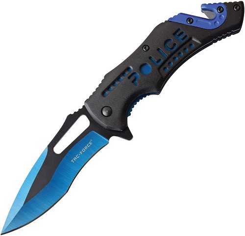 Tac Force Knives Police Linerlock Pocket Knife A/O - TF976PD 