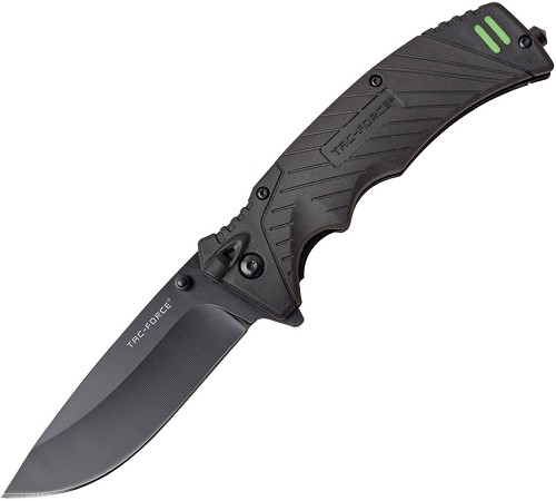 Tac Force Knives Linerlock Pocket Knife Spring Assisted Black - TF979BK 