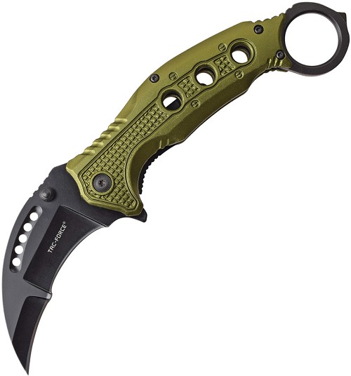 Tac Force Linerlock Pocket Knife Spring Assisted Green - TF985GN 