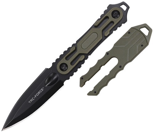 Tac Force Fixed Blade Knife Green - TFFIX124GN 