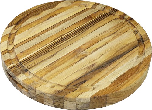 Teak Haus Traditional Round Carving Cutting Board - THS104 