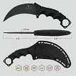 TKF307 Takumitak Midnight Fixed Blade Knife 