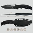 TKF317 Takumitak Obsidian Fixed Blade Knife 