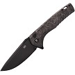 Tekto F3 Charlie Button Lock Pocket Knife Carbon Fiber - TKTF3CBKBK1 