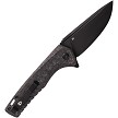 TKTF3CBKBK1 Tekto F3 Charlie Button Lock Pocket Knife Carbon Fiber 