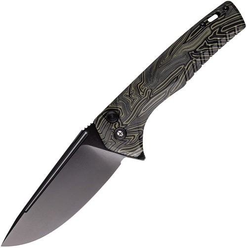 Tekto F3 Charlie Button Lock Pocket Knife - TKTF3GMXBK1 