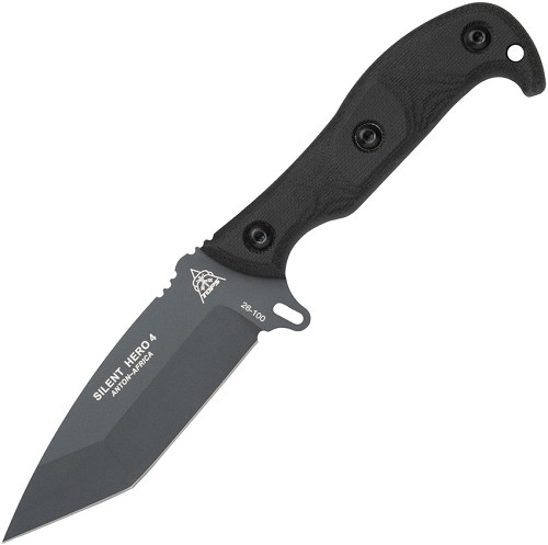 TOPS Silent Hero 4 Fixed Blade Knife Tanto - TPHER04T01 