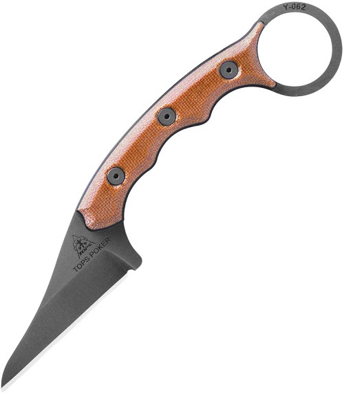 TOPS Poker Fixed Blade Knife - TPTPKR03 
