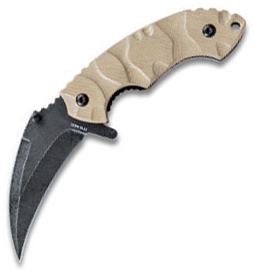 United Cutlery USMC Scorching Sands Hawkbill Pocket Knife - UC3201 